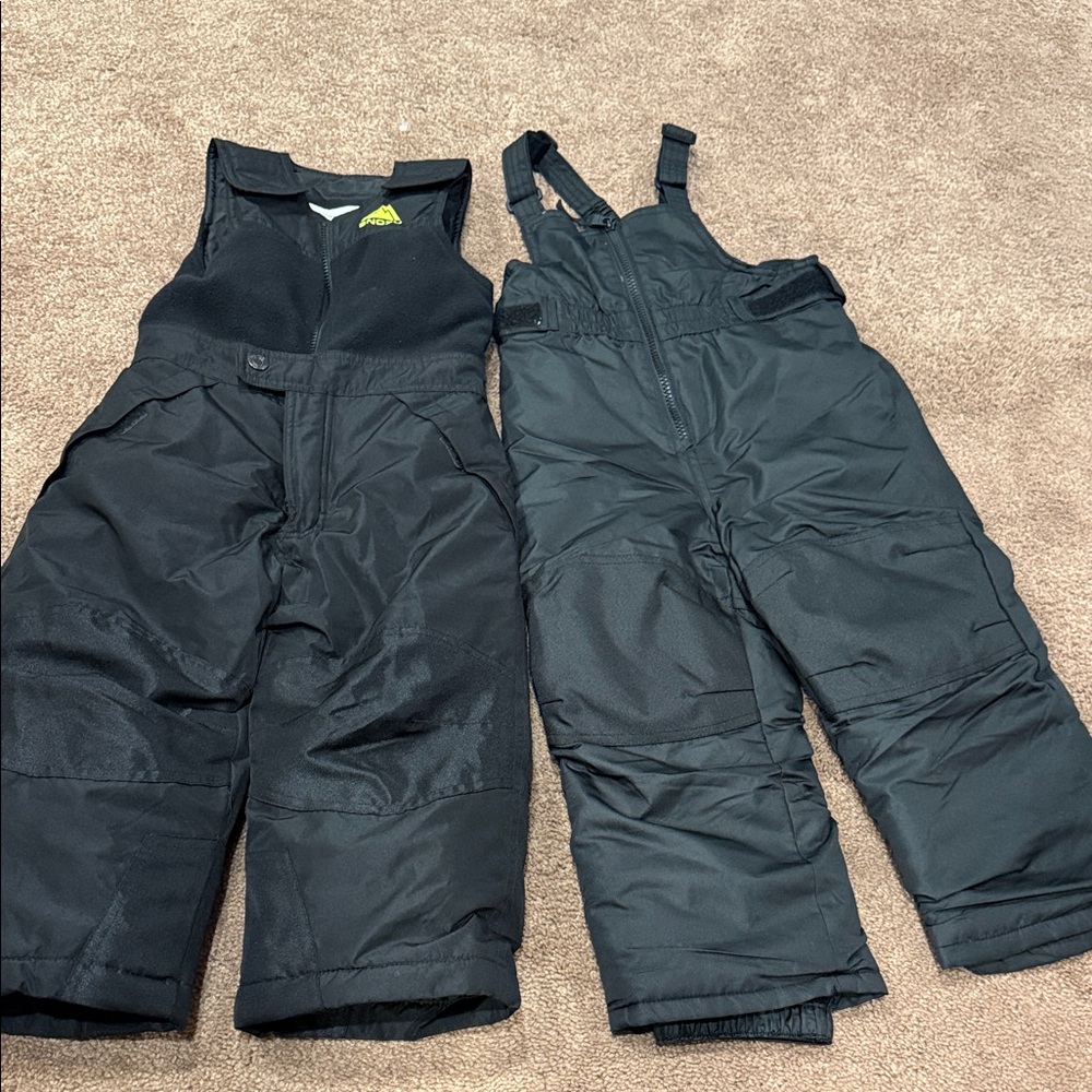 Black Snow Bib Overalls
